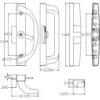 Patio Door Handle Set Black Replacement PD4000BLACK-CENTER - Image 3