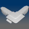 4 Pair 10383 L & R white Window Screen Corners 10383 L&R WHITE