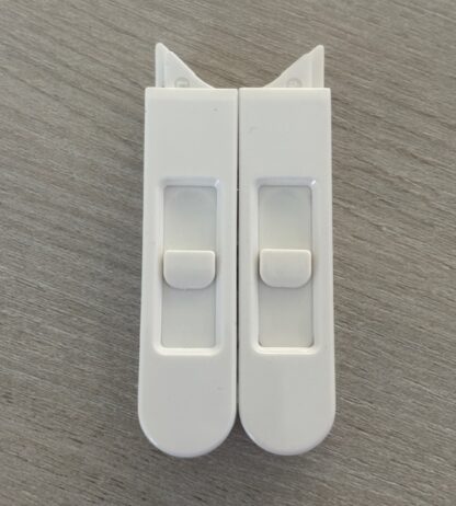 One Pair of Recessed White Window Sash Tilt Latches, 7390RB-WHITE